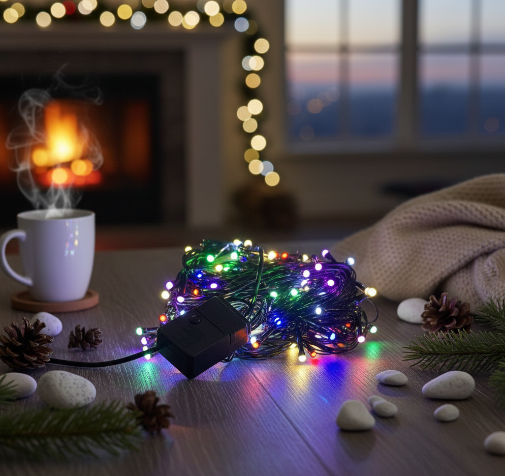 LED Damla Uçlu RGB Dekoratif Işık 10 Metre 100  - 2